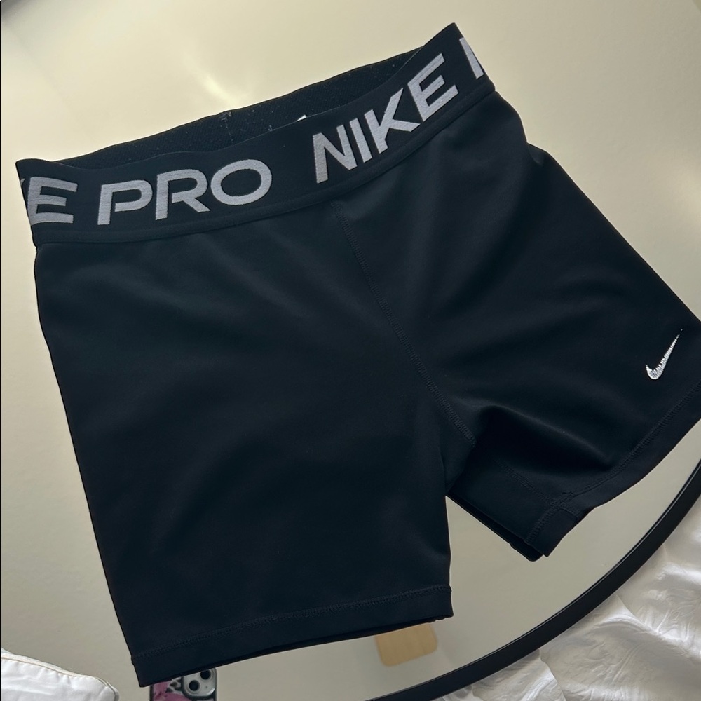 Nike Black Performance Shorts with Gray Waistband